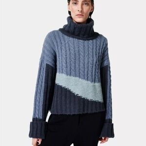 Sweaty Beaty Weekender Roll Neck Jumper in Nordic Blue size US 8